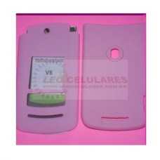 CAPA DE SILICONE MOTOROLA V8 ROXA OU ROSA